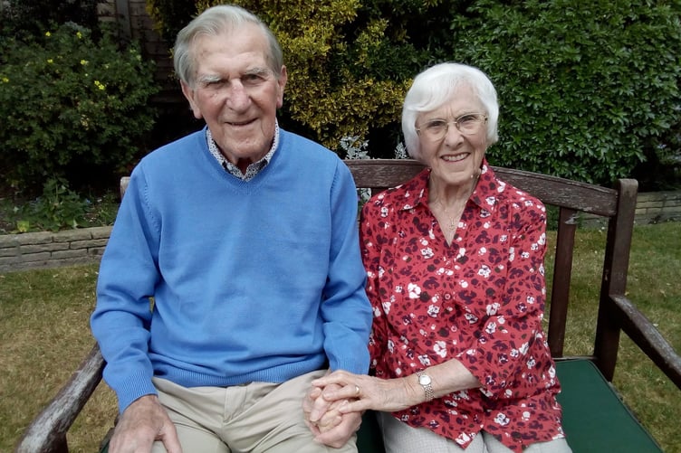 Graham Brooks, who has died aged 95, pictured with his wife Kay.
